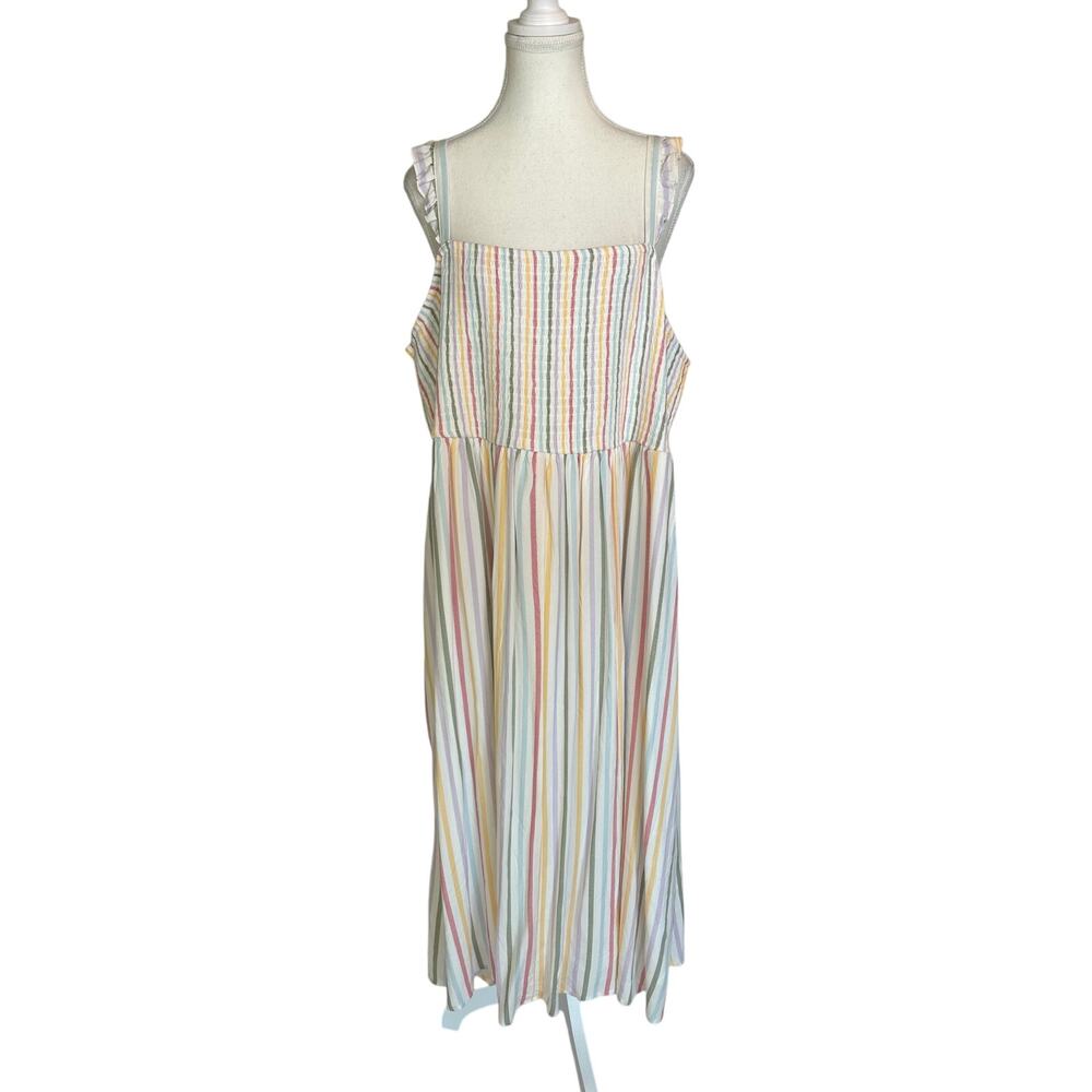 Torrid | Stripped Smock Ruffle Sleeve Sundress | 4X